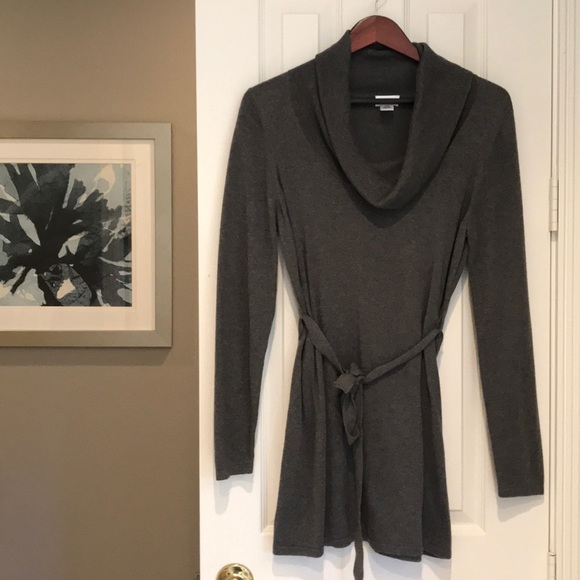 Motherhood Maternity Dresses & Skirts - Gray cowl neck dress with belt